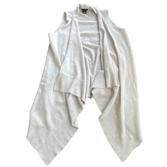 BLOOMINGDALE’S 100% Cashmere Sweater Vest Gilet Grey Large - Picture 1 of 4